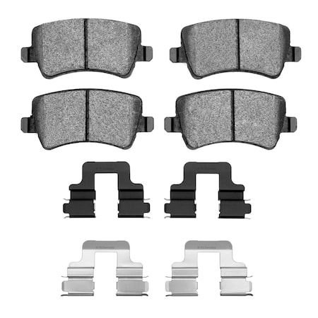 5000 Advanced Brake Pads - Ceramic And Hardware Kit, Long Pad Wear,